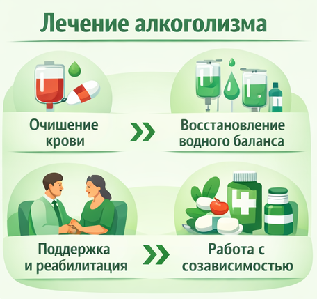 лечение алкоголизма в Новомичуринске этапы